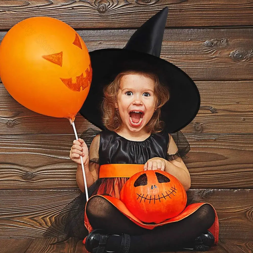 6/12Pcs Halloween Black Witches Hats with Rope Hanging Wizard Hats for Party Favor