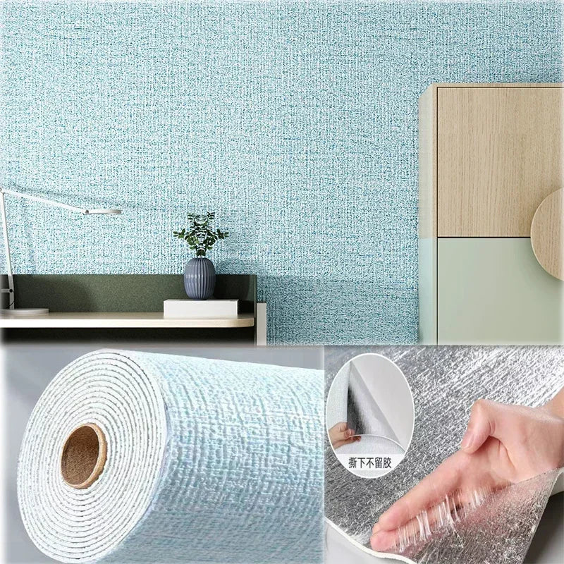 3D Self-Adhesive Linen Wallpaper
