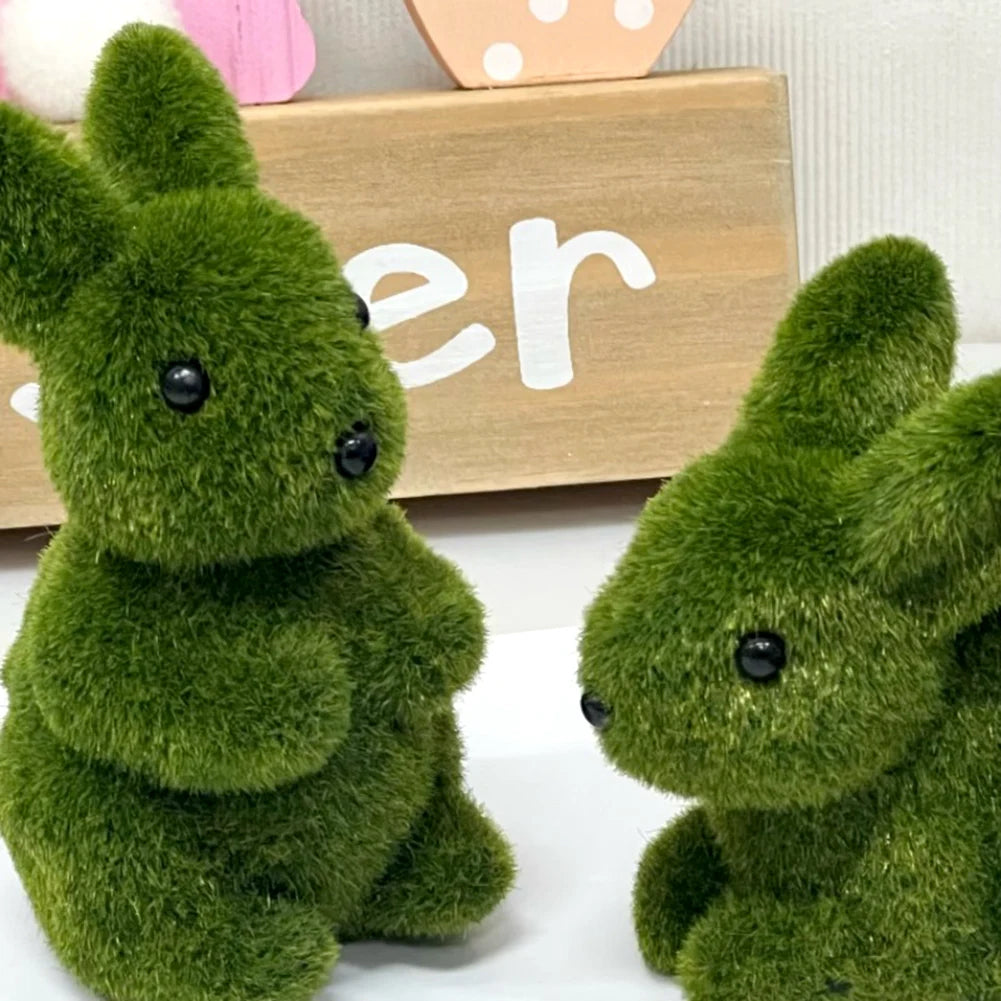 1 Set Simulation Flocking Rabbit Ornament Garden Courtyard Decoration