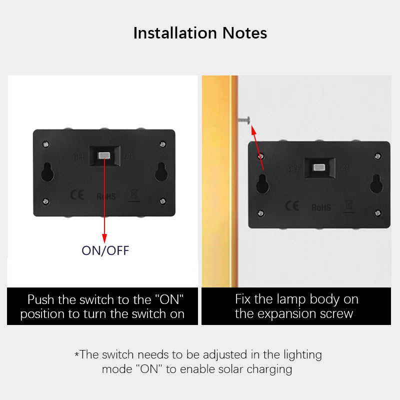 6 LED Outdoor Solar Wall Lights