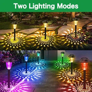 Solar RGB Color Changing Pathway Lights