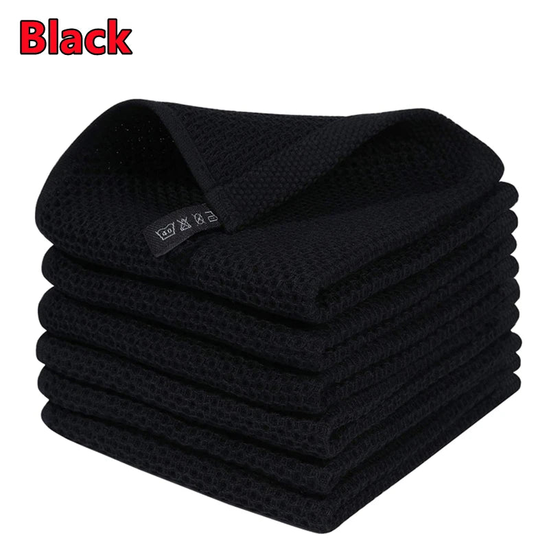 100% Cotton Ultra Soft Absorbent Kitchen Towel Household Cleaning Cloth Dish Rag