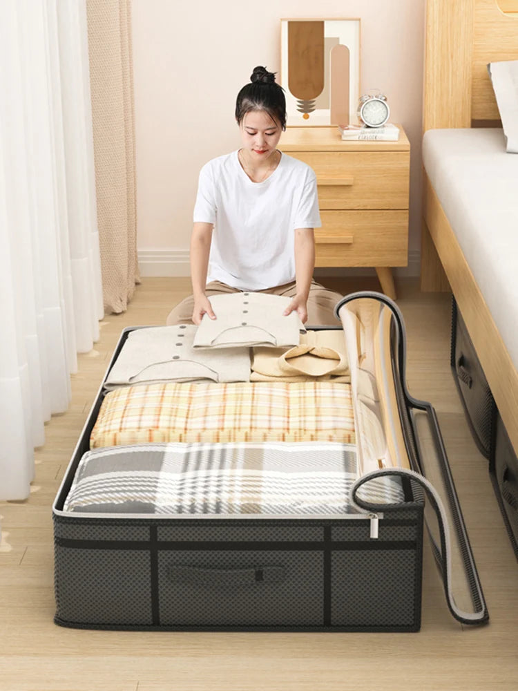 1PC large clothes storage bag under bed Foldable quilt clothes storage bag doggy bag