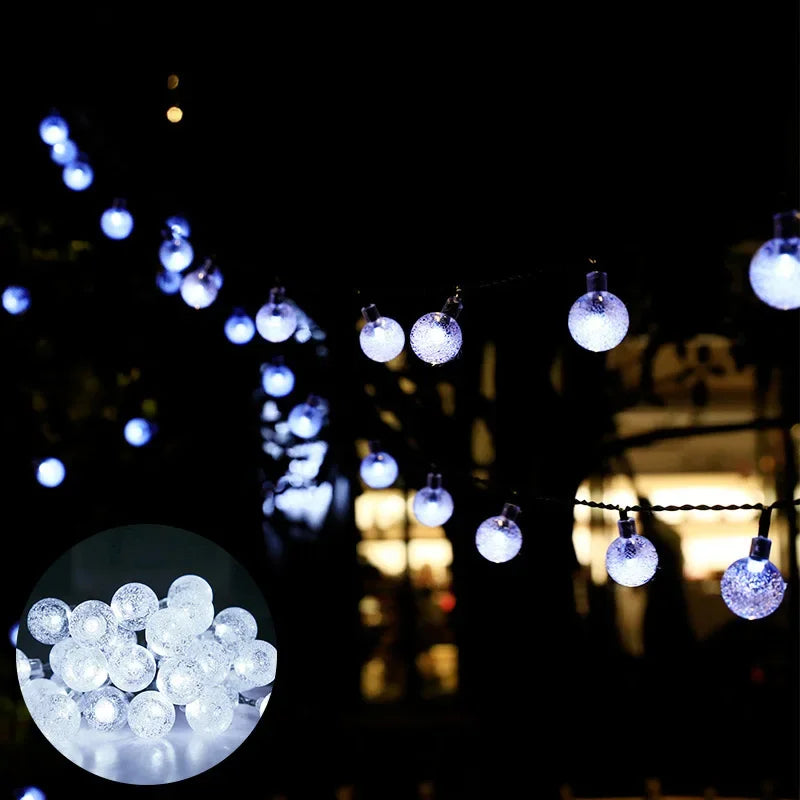 Illuminate Outdoors with Solar Crystal Globe Ball Fairy Lamps