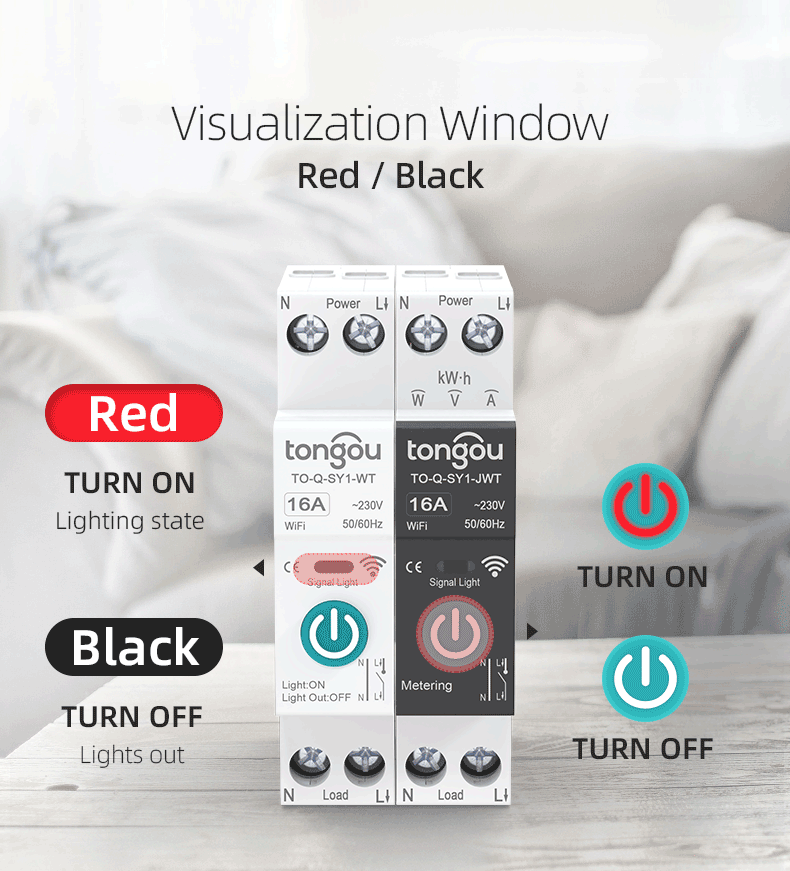 Wifi Smart Circuit Breaker Switch With Metering remote control
