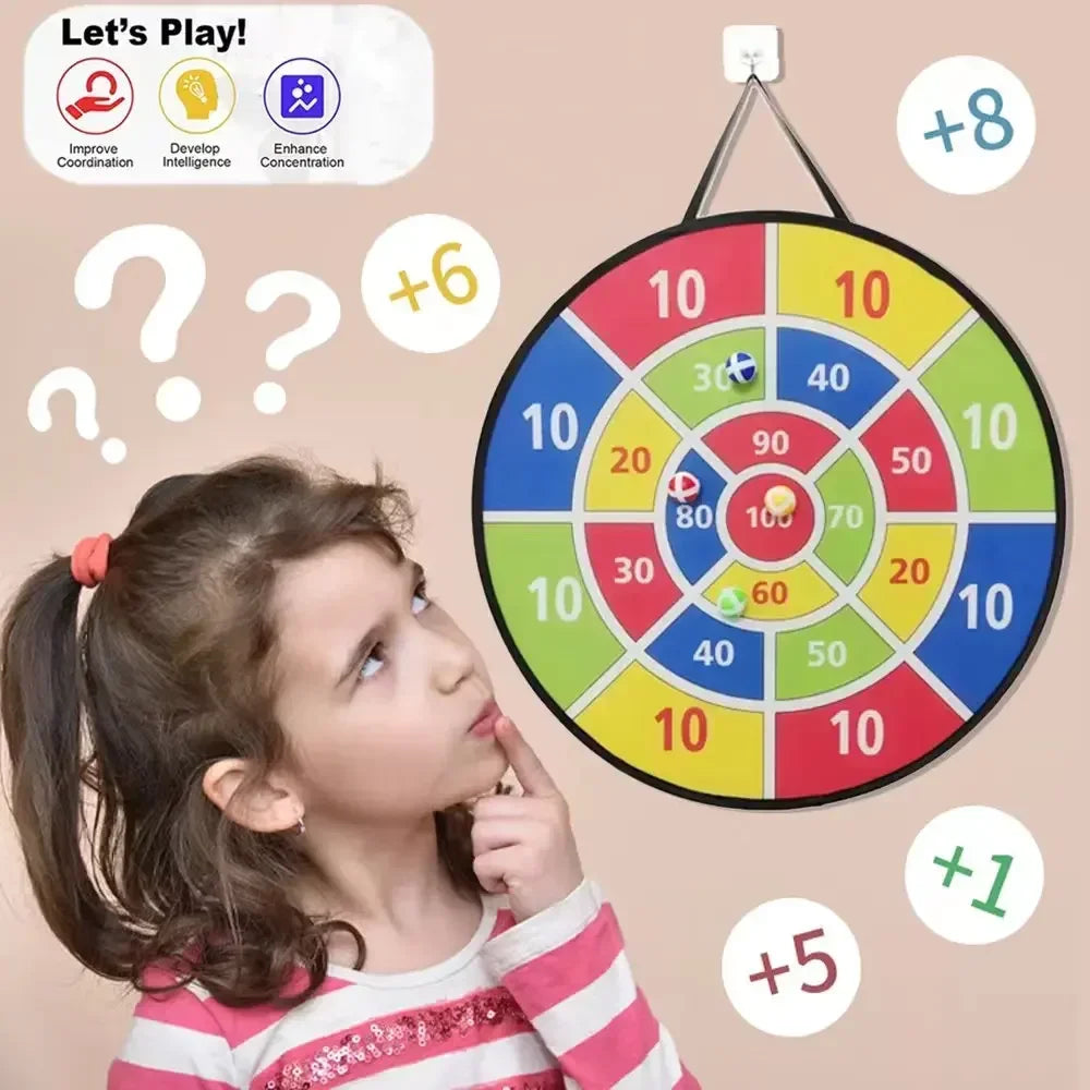 66cm Large Dart Board Kids Toys With Sticky Balls for Indoor/Outdoor