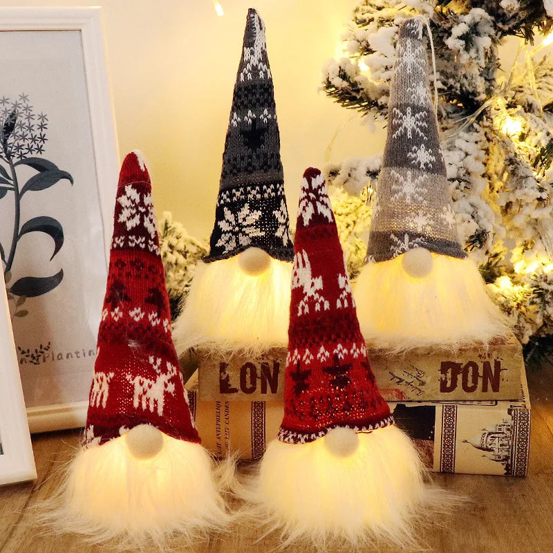 20/30cm LED Faceless Doll Elf Gnome with Lights Festive Decoration Home Navidad Gift