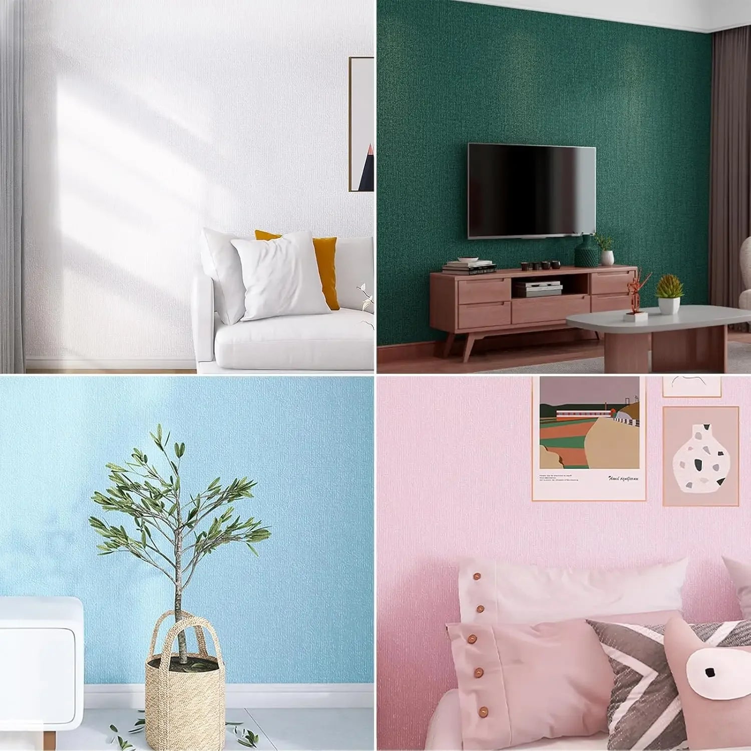 3D Self-Adhesive Linen Wallpaper