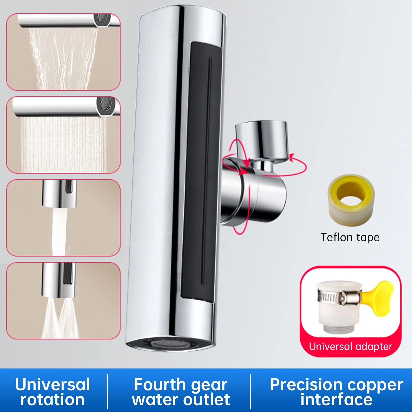 Waterfall Faucet Head Kitchen Bathroom Multifunctional Nozzle Anti Splashing Tap