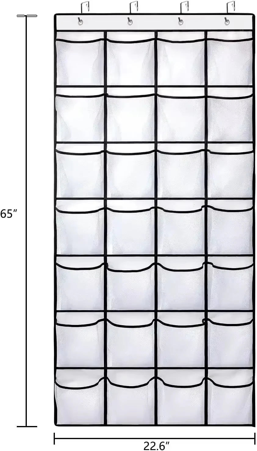Over-door mesh organizer pockets