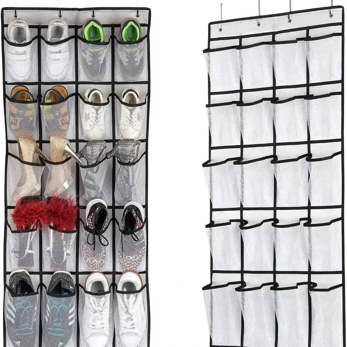 Over-door mesh organizer detail