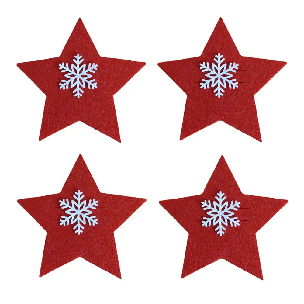 Christmas Knife and Fork Holder Pocket Cutlery Bag Non-woven fabric Cookware Organizer