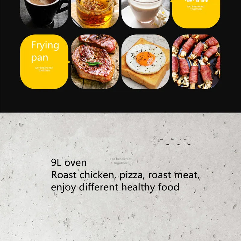 Kitchen 3 In 1 Breakfast Machine Drip Coffee, Toast, Pizza Maker