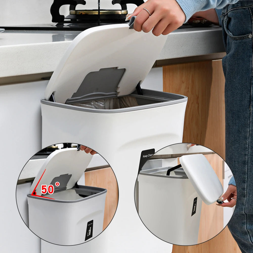 7/9L Hanging Trash Can For Kitchen Large Capacity Recycling Garbage basket