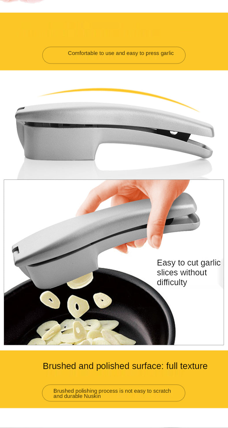 Kitchen household manual garlic press aluminum gadget
