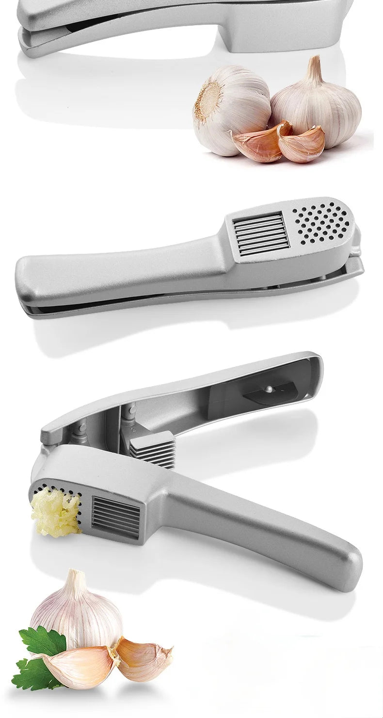 Kitchen household manual garlic press aluminum gadget