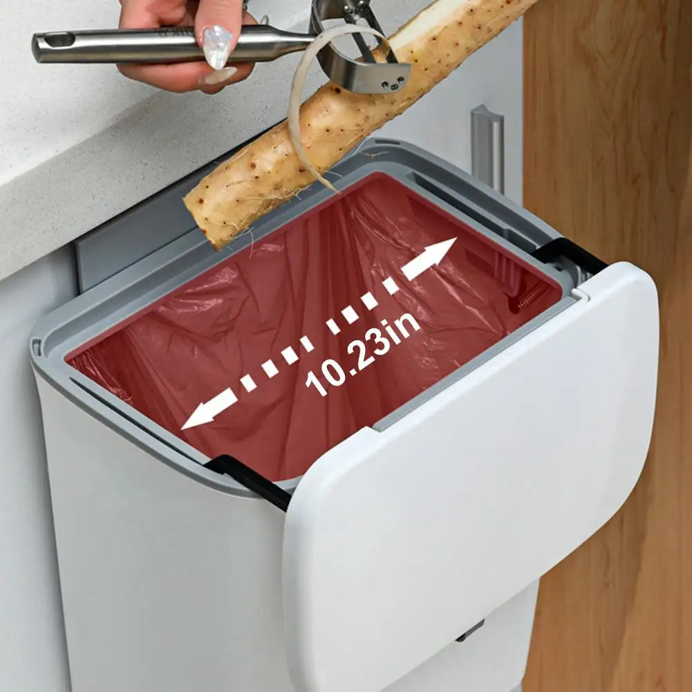 7/9L Hanging Trash Can For Kitchen Large Capacity Recycling Garbage basket