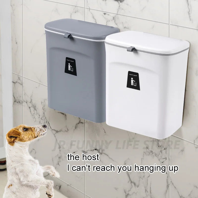7/9L Hanging Trash Can For Kitchen Large Capacity Recycling Garbage basket