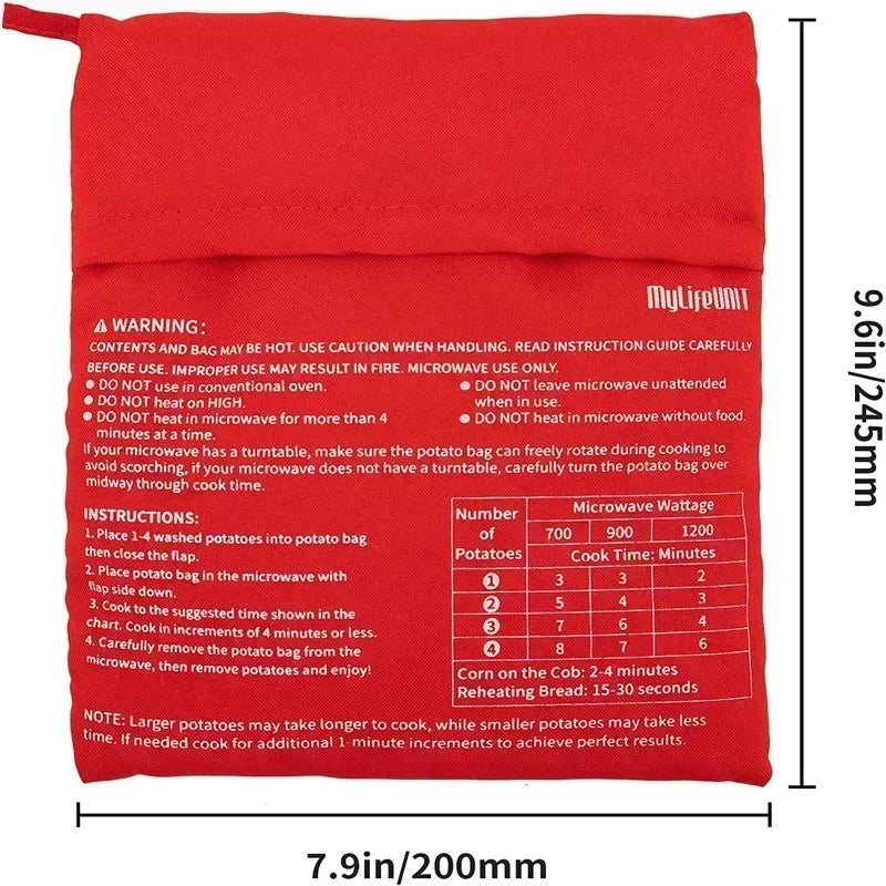 kitchen Microwave Potato Cooker Bag Baked Potato Bag