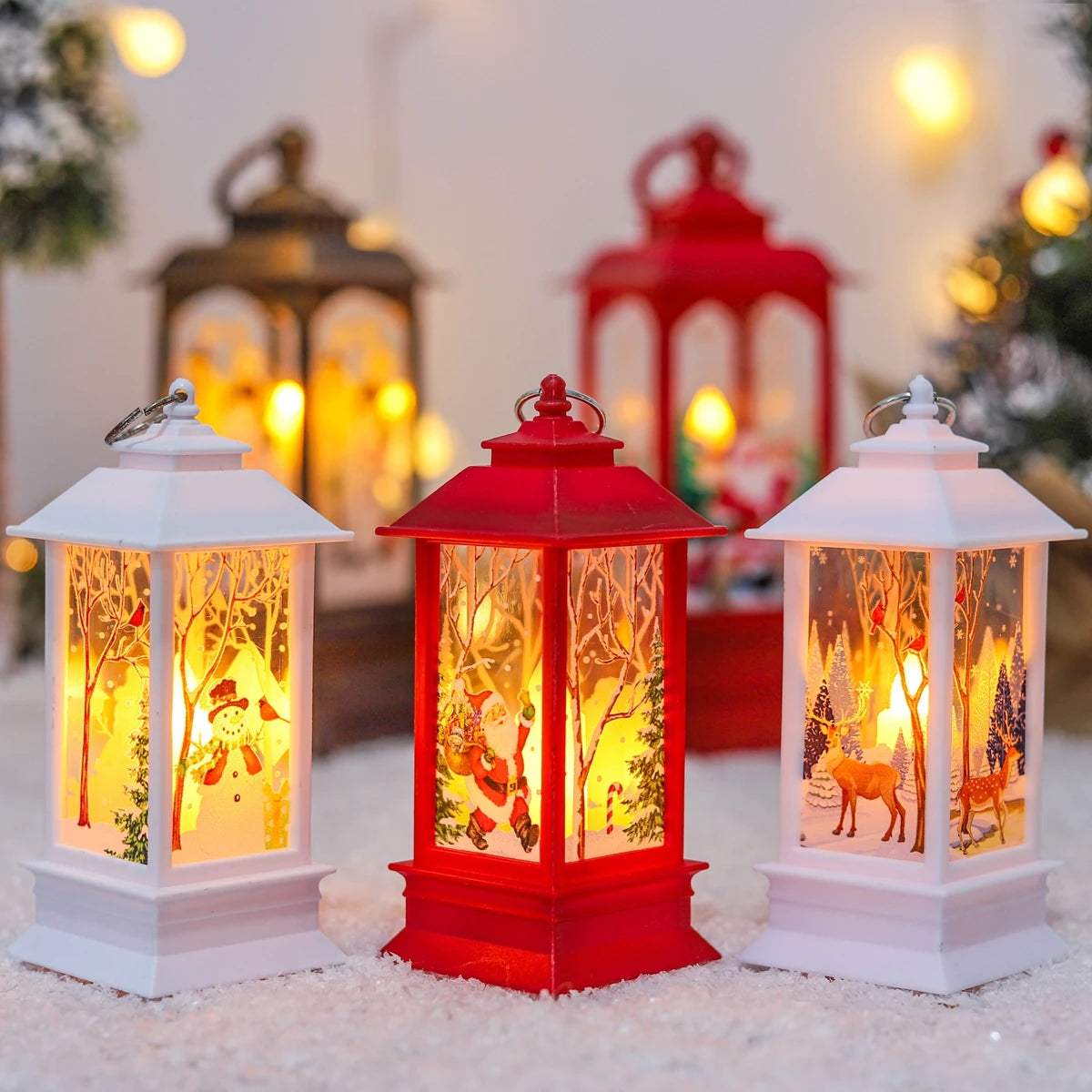 Christmas Lantern Light Decorations for Home Ornaments