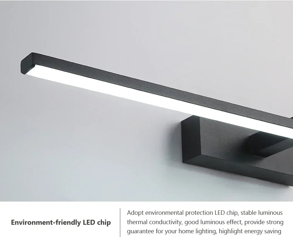 LED Bathroom Mirror Light, Modern Wall Sconce for Bedroom, Aluminum Decoration Lamp