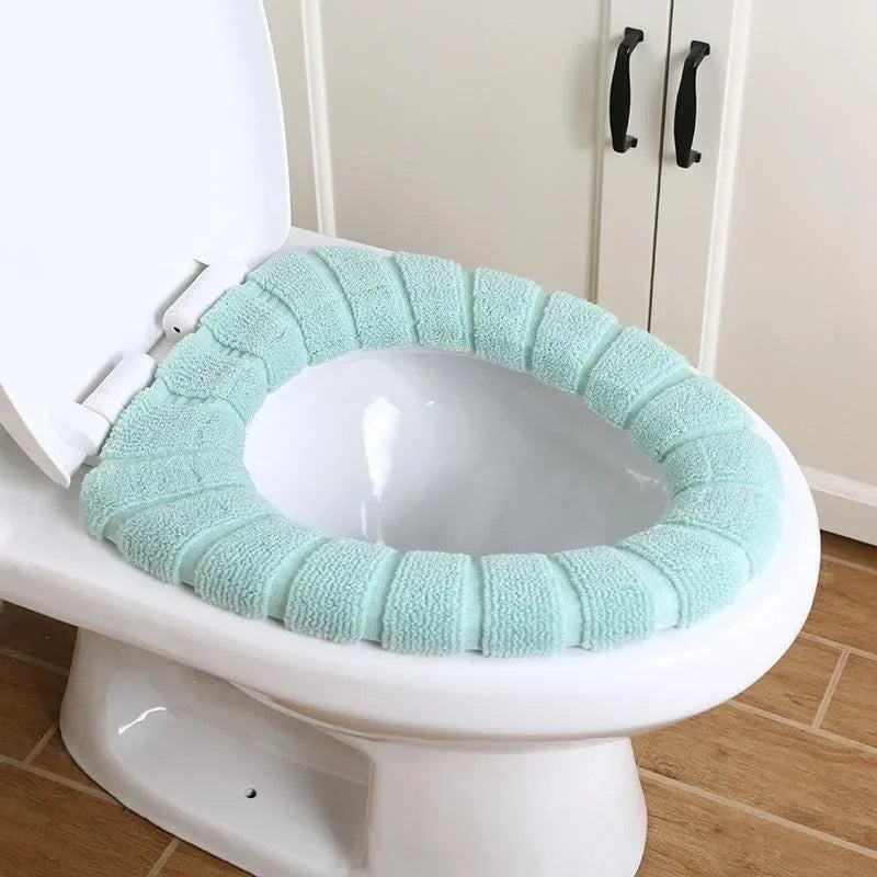 Toilet Seat Cover Warm Soft Acrylic Washable Mat Home Decor Close-stool Mat Seat Case