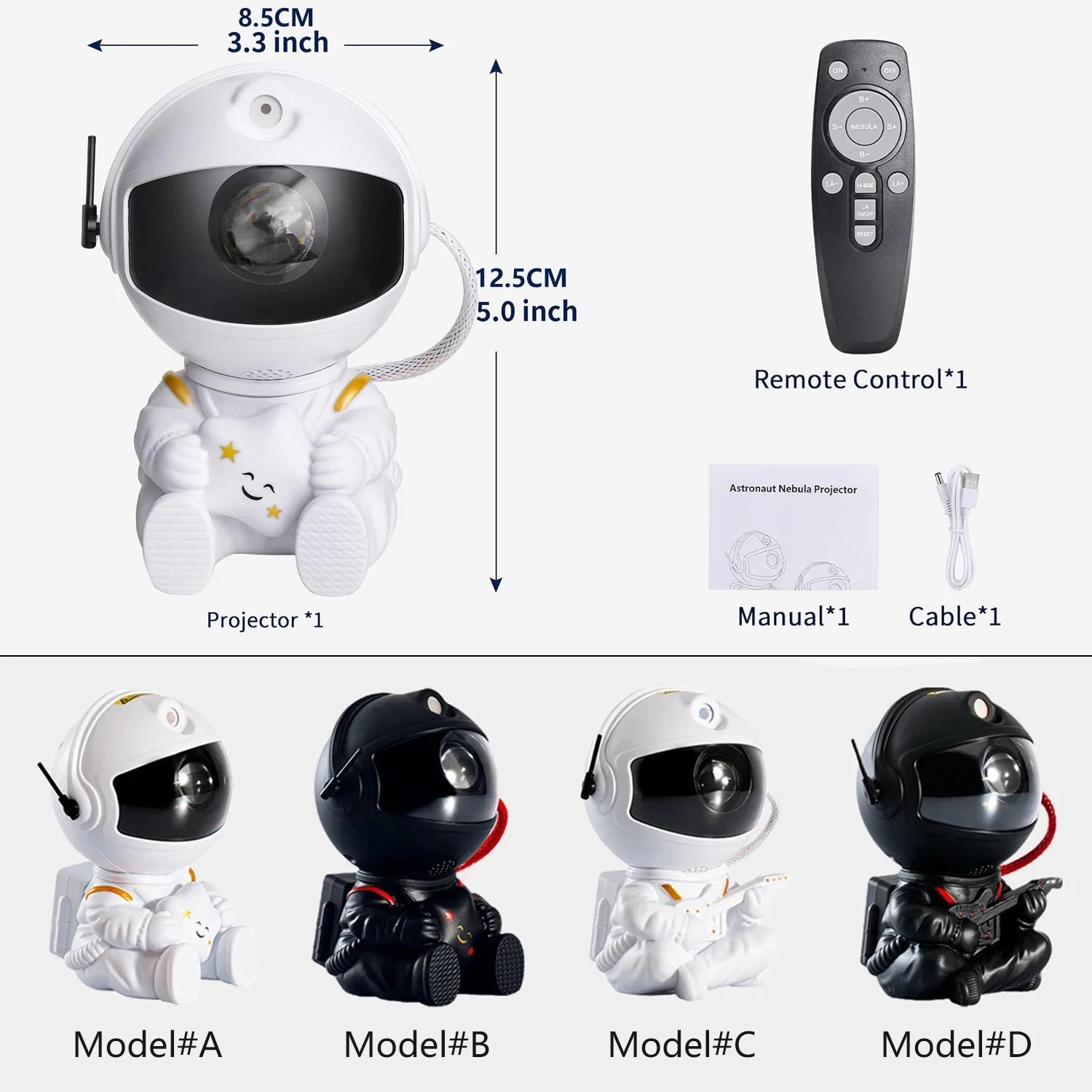 Galaxy Star Astronaut Projectorm LED Light