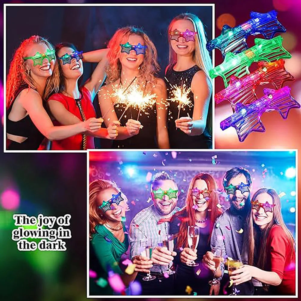 Glow In The Dark Glasses Bulk Led Light Up Glasses For Kids Adults Party Supplies