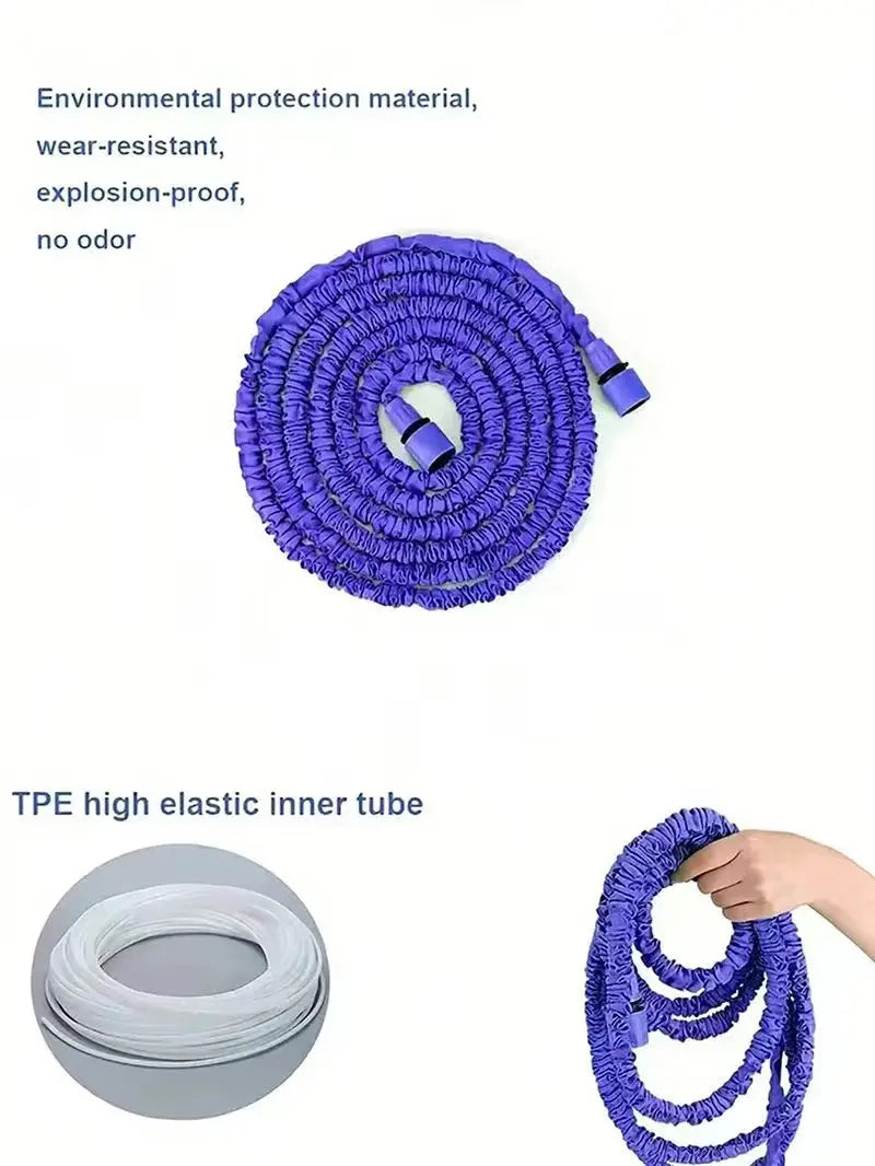 25FT-200FT Expandable Magic Hose 7 Water Spraying Hose Set