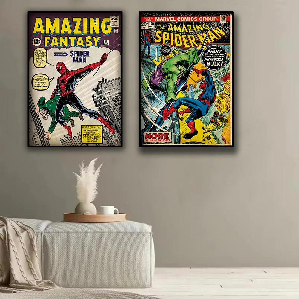 Retro Marvel Super Hero Wall Art