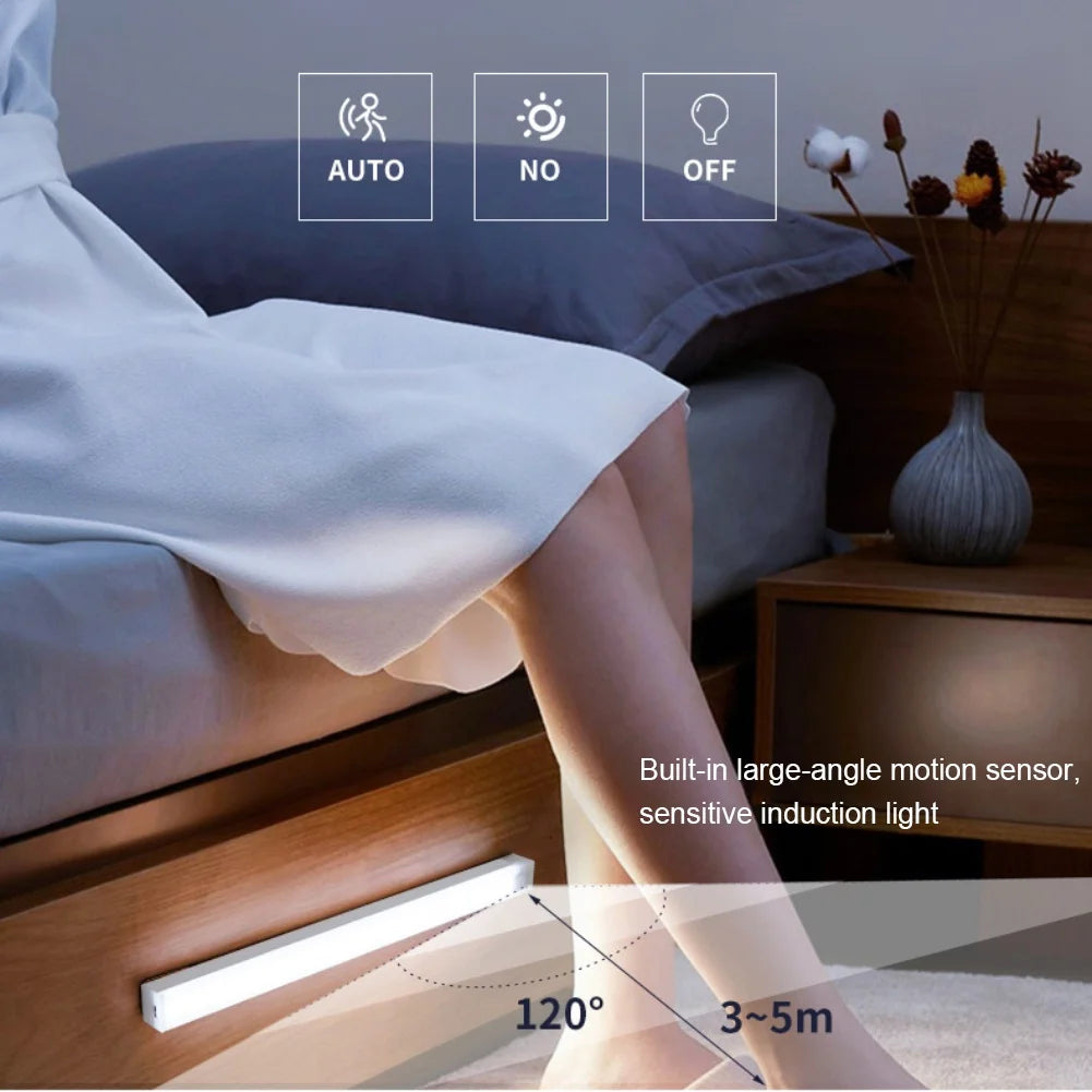 LED Motion Sensor Light Wireless Night Light Type C Rechargeable Light