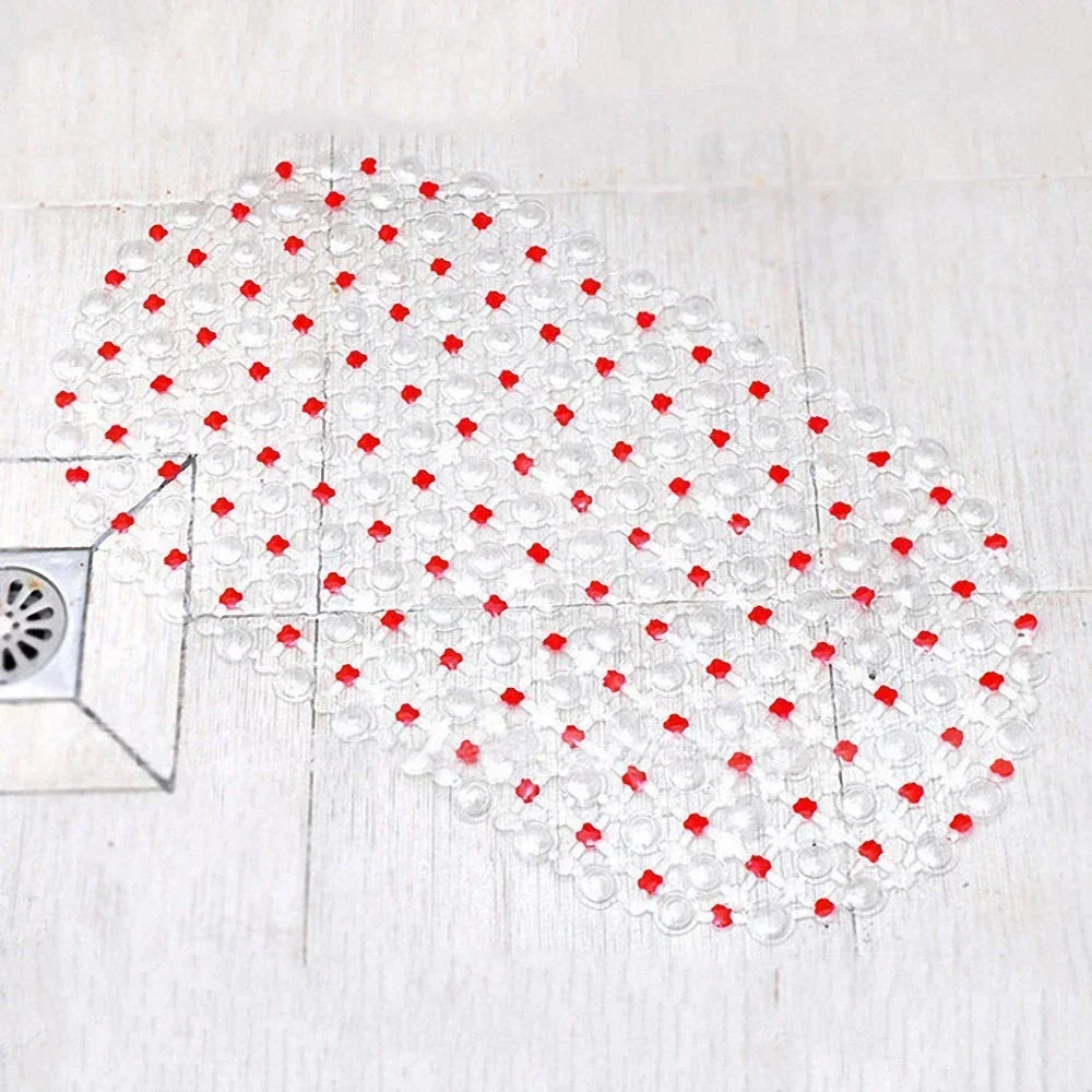 PVC Anti-slip Bath Mat with Suction Cup Soft Shower Mat Massage Bath Accessories