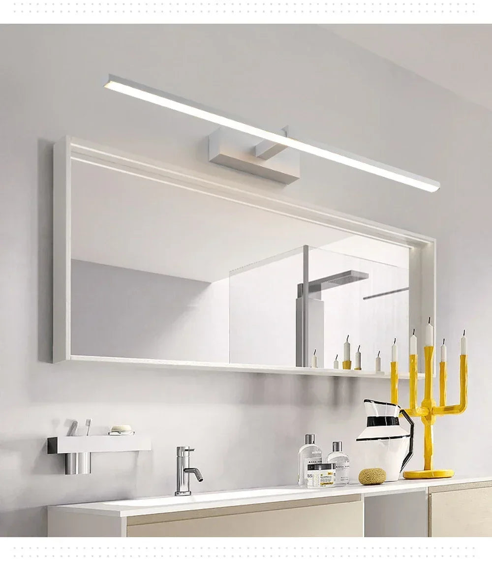 LED Bathroom Mirror Light, Modern Wall Sconce for Bedroom, Aluminum Decoration Lamp