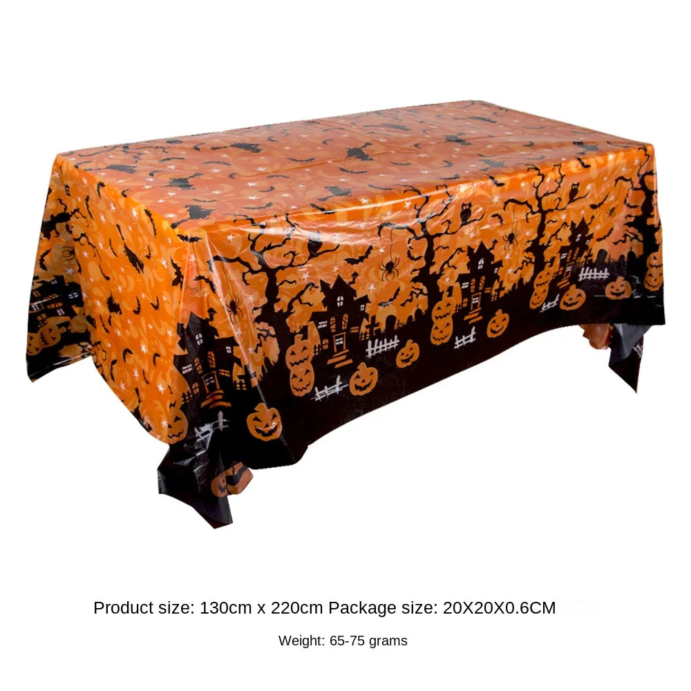 Halloween Decoration Tablecloth Pumpkin Spider Web Table Cover Table Decoration