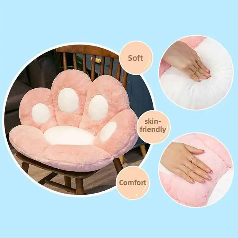 60cm*70cm Cut Cat Scratch Cushion Soft Stuffed Floor Cushion Kawaii Chair Sofa Butt Pad
