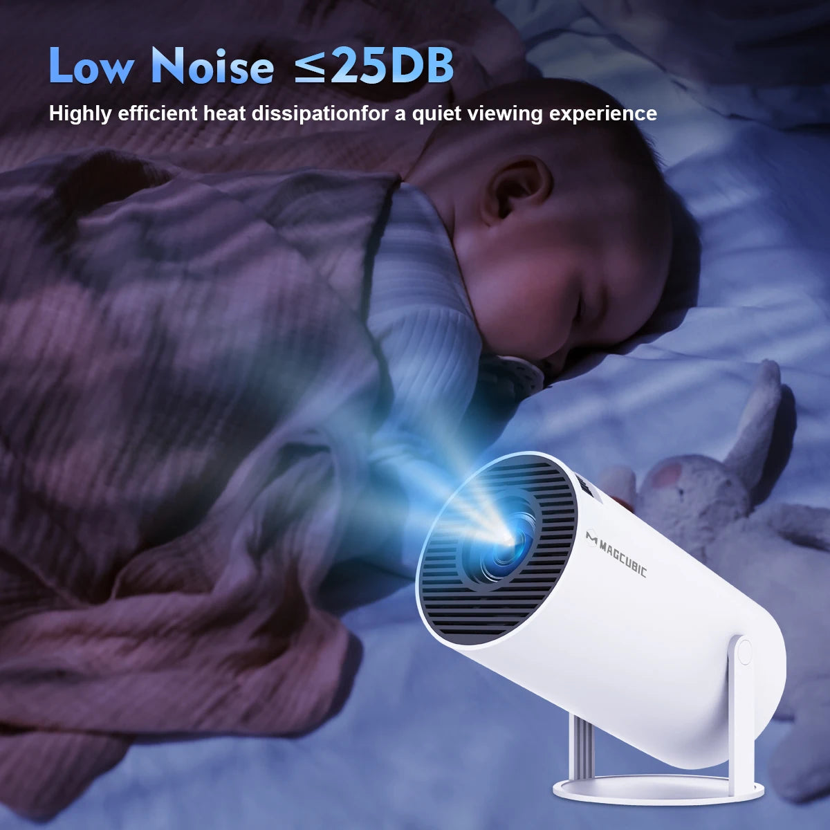 Pro + Dual Wifi 260ANSI 180°flexible BT5.0 Cinema Outdoor Portable Projector