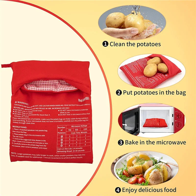 kitchen Microwave Potato Cooker Bag Baked Potato Bag