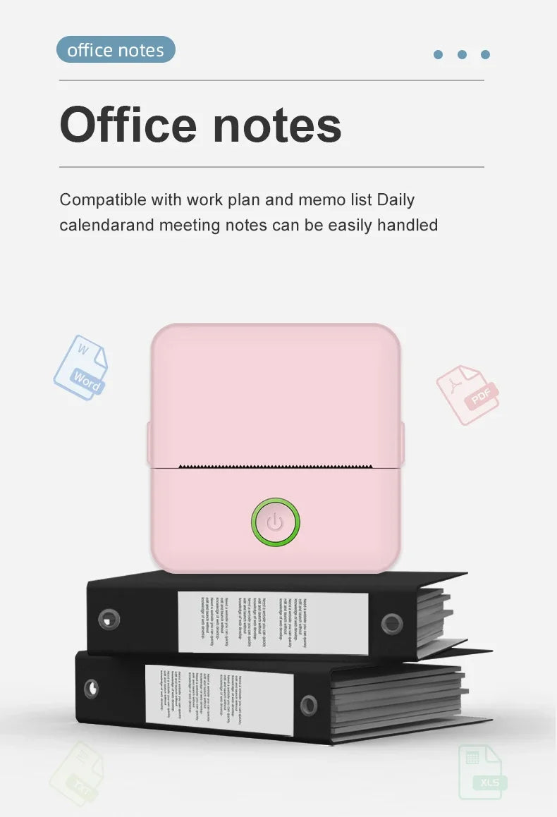 mini HD printer portable sticker label Printer Bluetooth pocket thermal printer