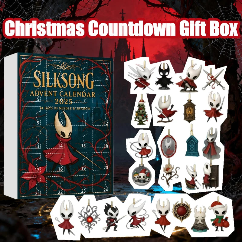 Hot Christmas Hollow Knight 24pcs Advent Calendar Surprise Blind Boxes Pendant For Gifts