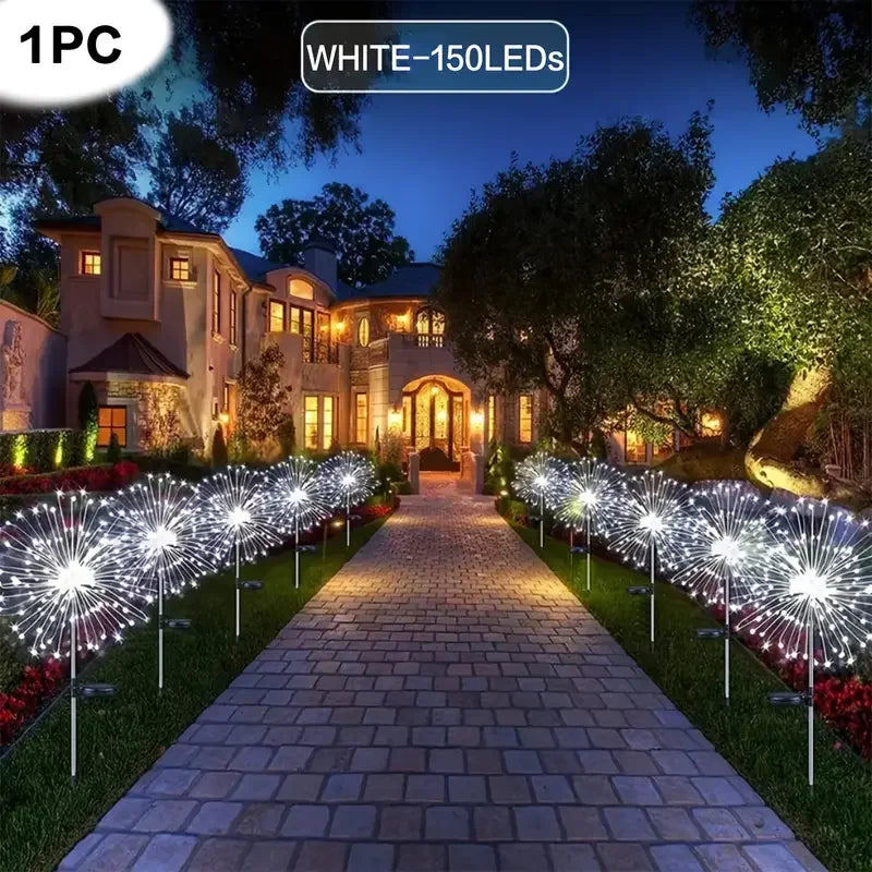 Outdoor Waterproof Solar Garden Lights 8 Lighting Modes with Remote Control