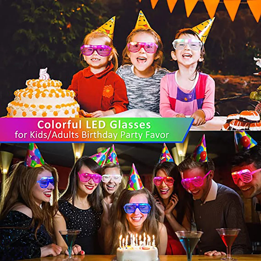 Glow In The Dark Glasses Bulk Led Light Up Glasses For Kids Adults Party Supplies