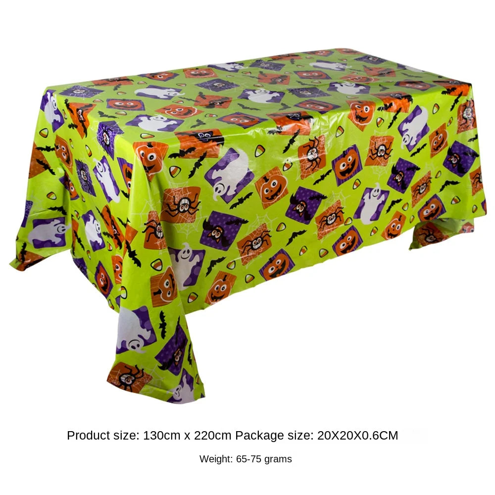 Halloween Decoration Tablecloth Pumpkin Spider Web Table Cover Table Decoration