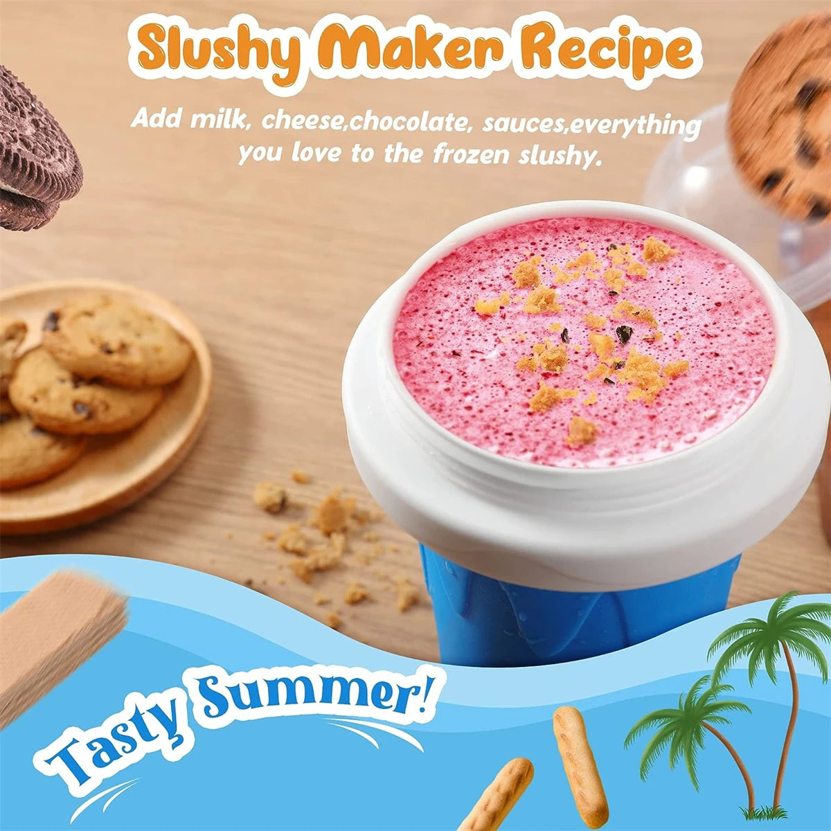 Homemade Smoothie Quick-Frozen Ice Cream Milkshake Bottle Portable Cups