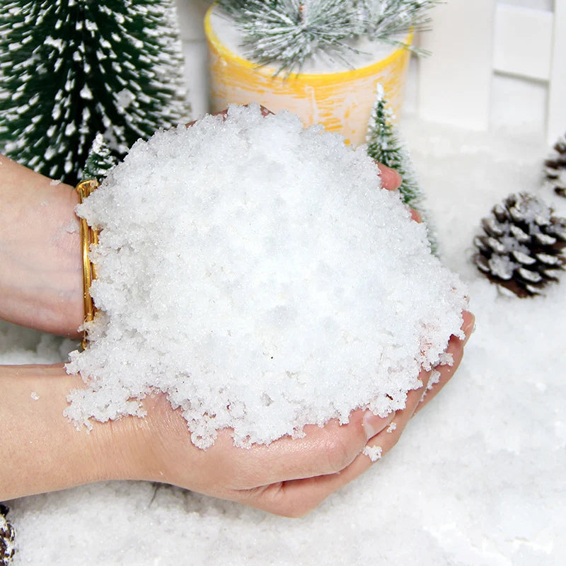 20g Artificial Snow Powder Frozen Decoration Fluffy Fake Snowflakes Decoration 1-10mm
