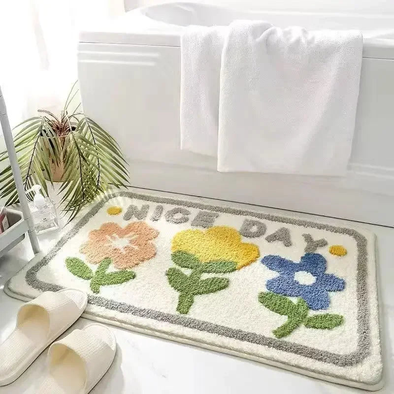 Cute Flower Bathroom Rug (40x60cm)