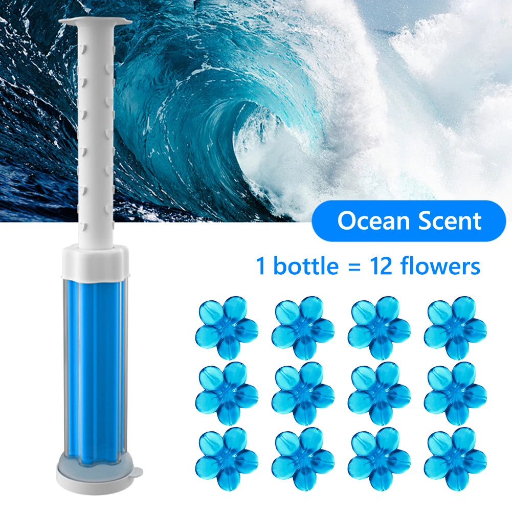 5pcs/Set Flower Aromatic Toilet Cleaner Gel Deodorant Air Freshener