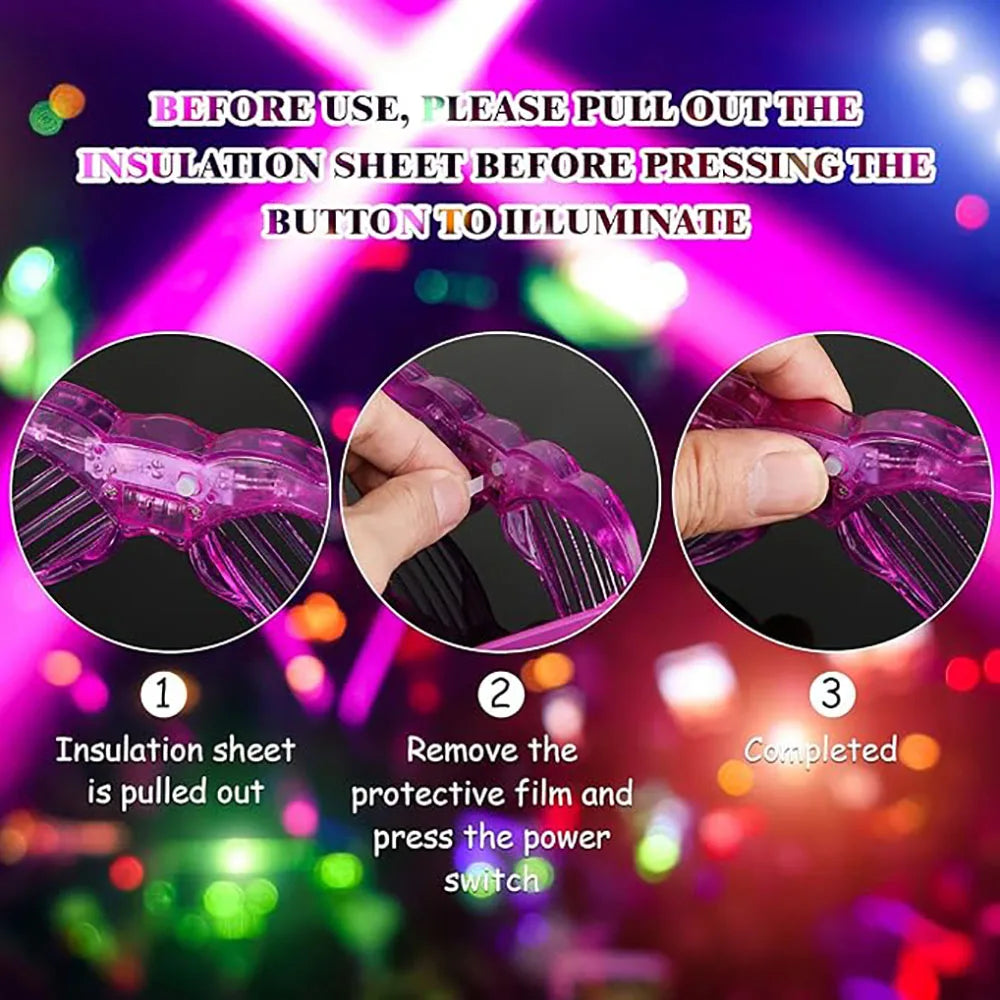 Glow In The Dark Glasses Bulk Led Light Up Glasses For Kids Adults Party Supplies