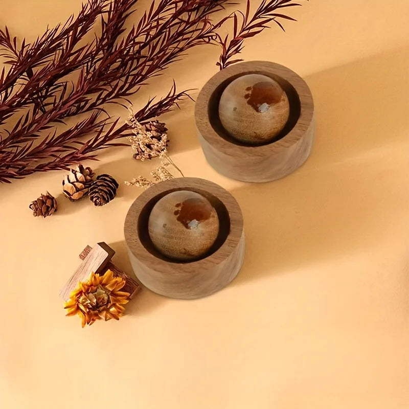 Car Wooden Essential Oil Diffusers-Spherical Design Natural Fragrance Dispersion Bedroom Decor Diffuser