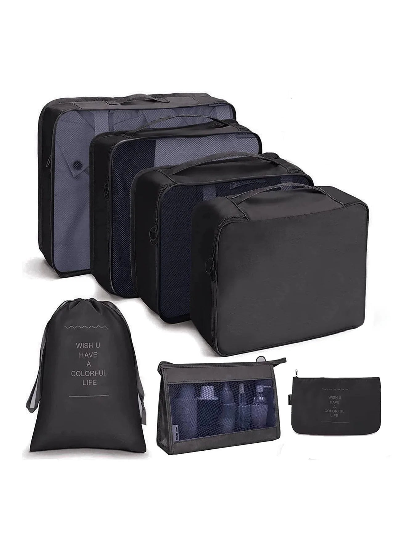 7/8/9/10 Pcs Set Travel Organizer Storage Bags Suitcase Packing Cubes Portable Luggage