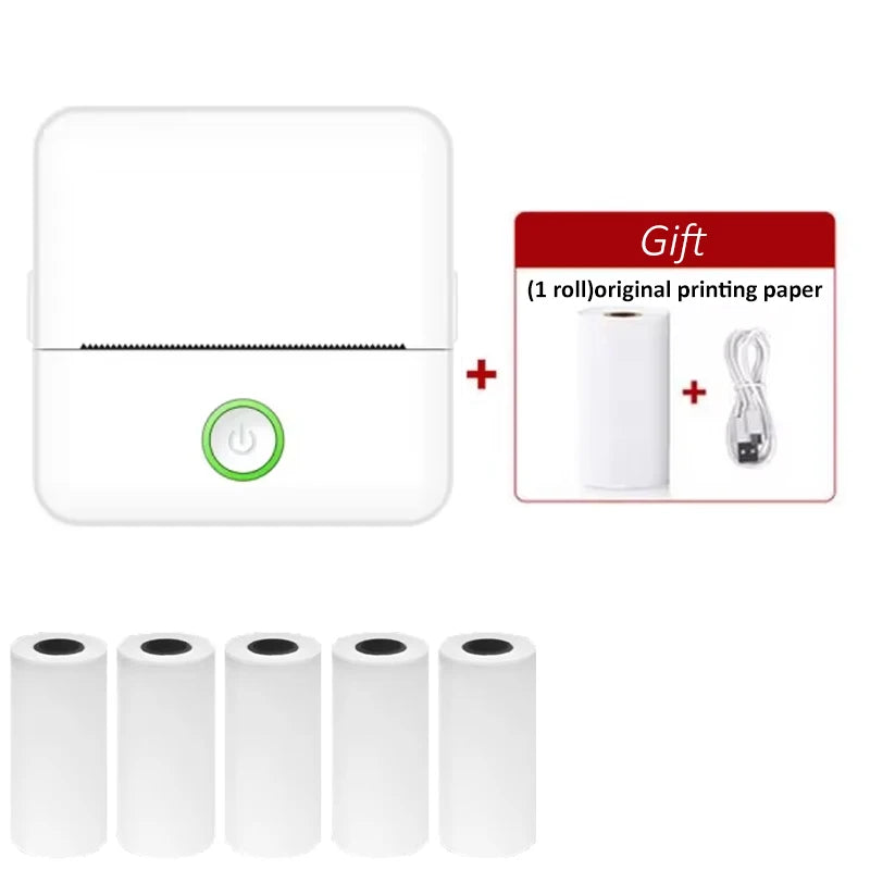 mini HD printer portable sticker label Printer Bluetooth pocket thermal printer